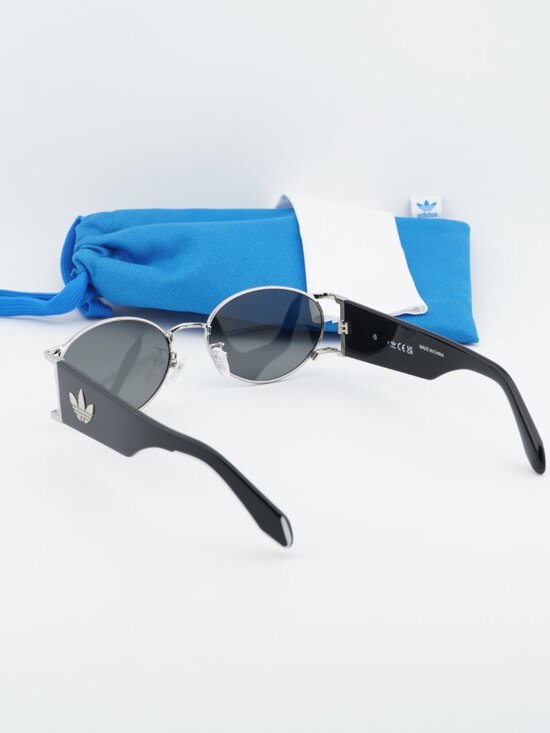 Adidas OR0096 16C Oval Sunglasses - Palladium / Smoke main image 7